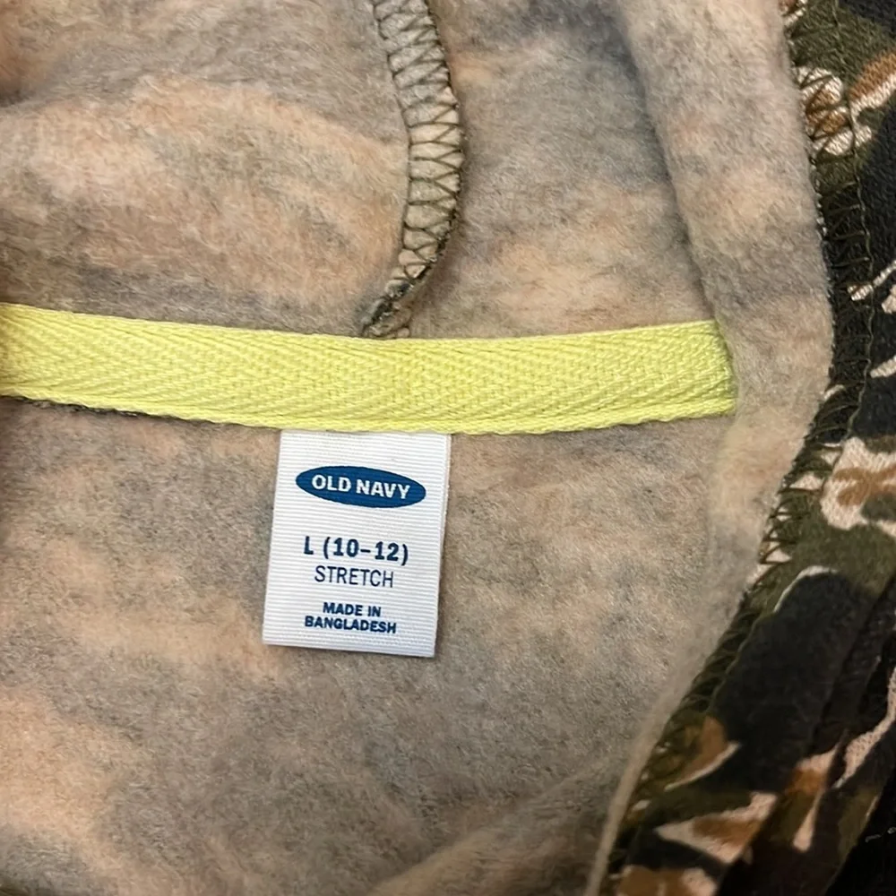 Old Navy Boys Tiger Stripe Camo Pullover Hoodie Size Large (10/12)